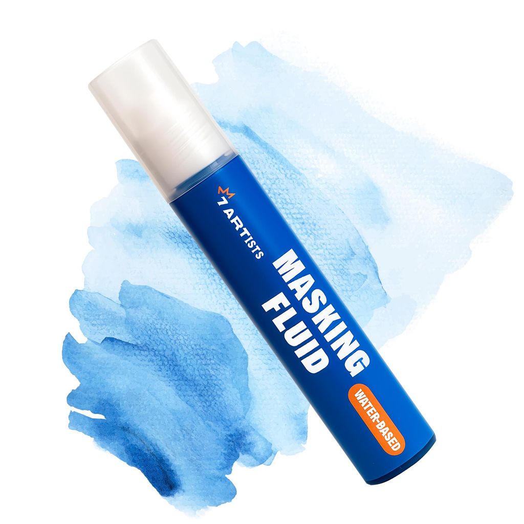 7 Artists Maskierflüssigkeit 30 ml – Masking Fluid für Aquarell | Rubbelkrepp für Watercolour | Präzise Maskierhilfe für Gouache & Modellbau