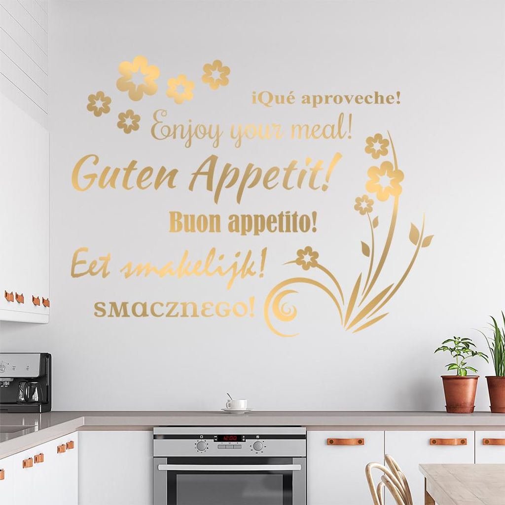 Guten Appetit Nr. 1 Wandtattoo in 6 Größen - Wandaufkleber Wall Sticker - Dekoration, Küche, Wohnzimmer, Schlafzimmer, Badezimmer