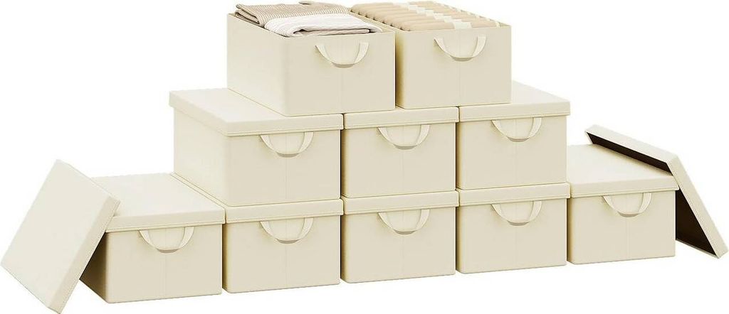 WOLTU 10er Set Aufbewahrungsboxen mit Deckel, mit Griffen, Produktbild 