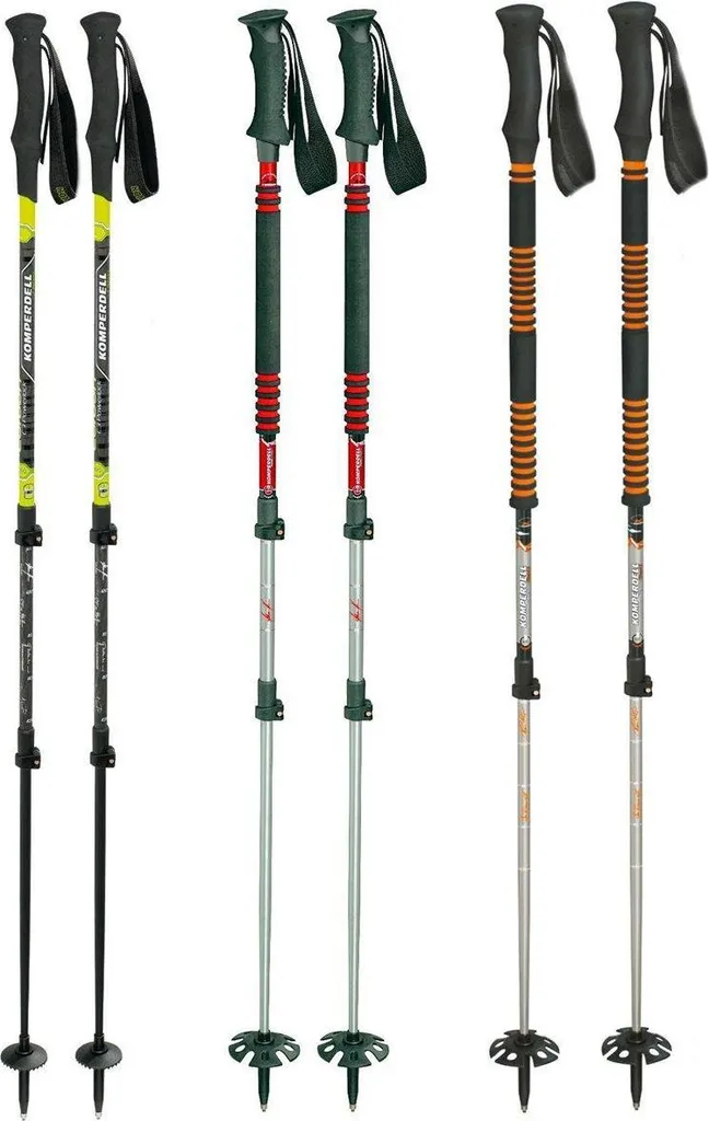 Bâton télescopique Komperdell Contour Titanal II avec grip ergonomique
