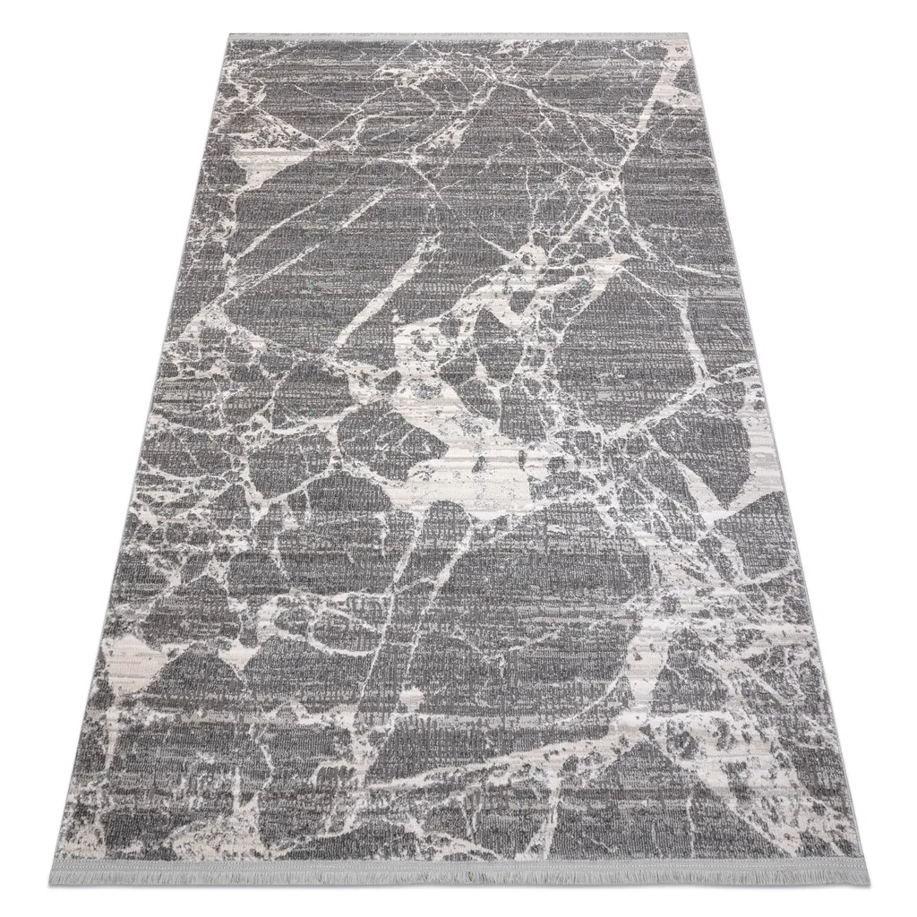 Tapis REBEC 280x370 Marbré : Molleton Double Niveau Crème/Gris