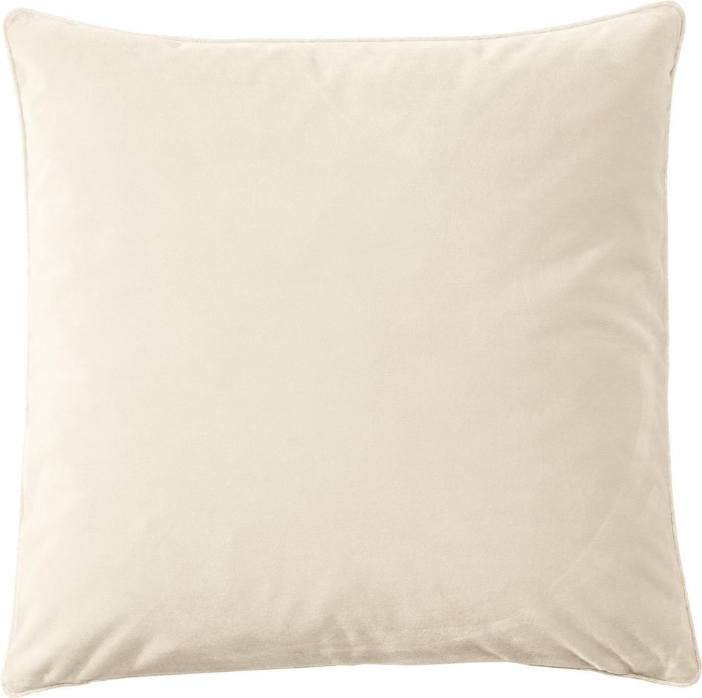 Pichler Velours uni Kissenhülle 2er Set 41 x 41 cm MELVA Rechteck wollweiss