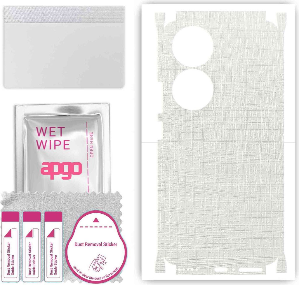 apgo Rückseite + Seiten Schutzfolie, Skin, kompatibel mit Honor 90, Hinten Displayschutzfolie aus Vinylfolie, kratzfest, einfache Montage - Weiße...