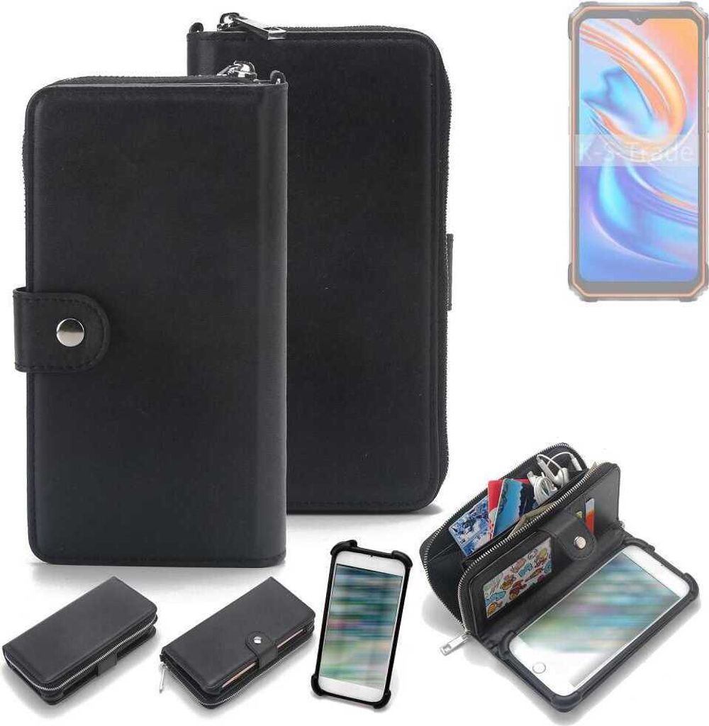 K-S-Trade 2in1 Handyhülle Schutzhülle kompatibel mit Blackview BV9200 & Portemonnee Cover Handy Hülle Case Etui Geldbörse Wallet Bookstyle Hülle