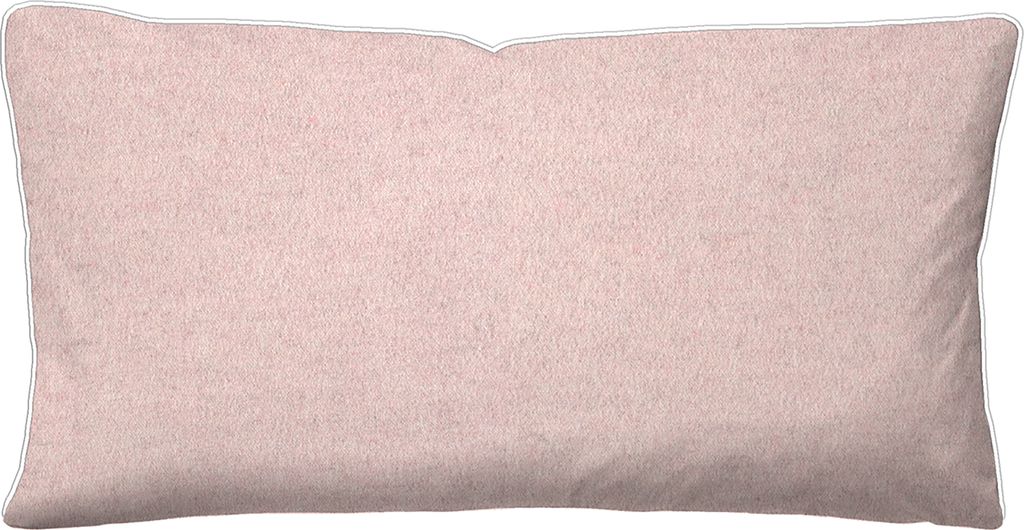 Biberna Melange Flanell-Wendekissenbezug, Größe 40x80 cm, hellrosa