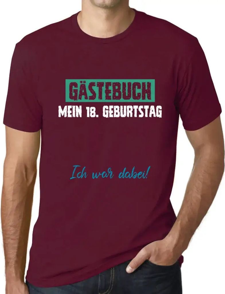 Herren Grafik T-Shirt 18 18 Jahre Mann Geschenk 18. Geburtstag Jahrestag 18 Jahre Jubiläum 18 Jährige Mann Jahrgang 2006 Kurzarm Lustige Druck