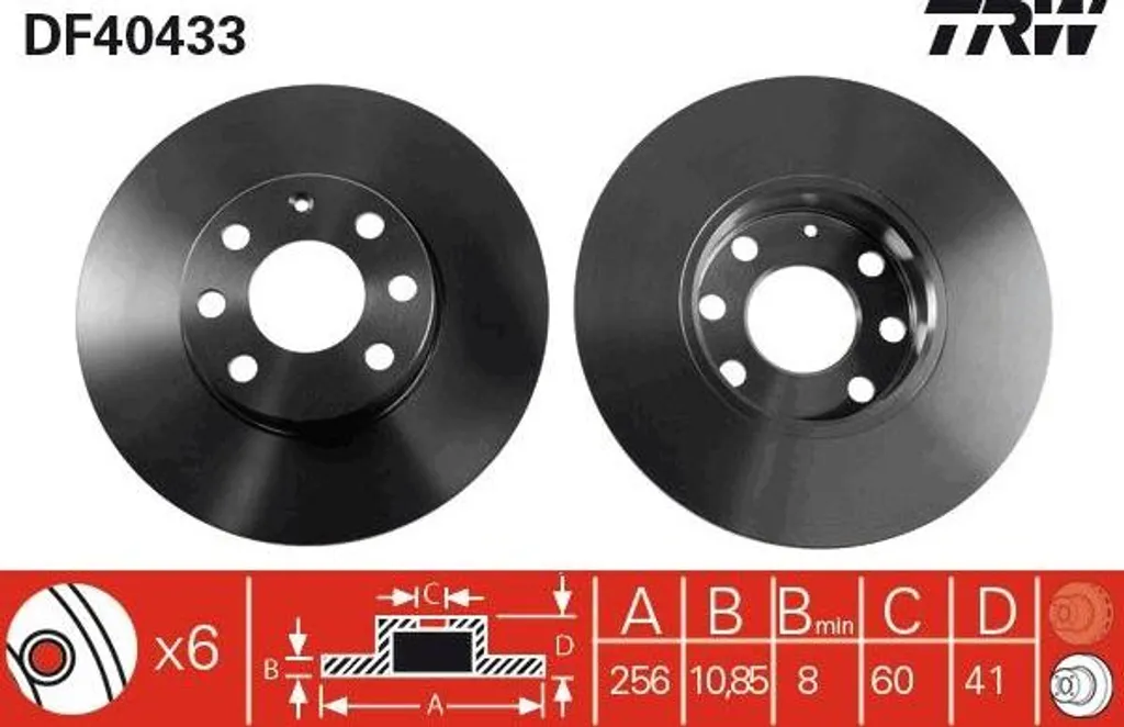 Disque de frein Astra G TRW DF4043 pour une sécurité de conduite accrue