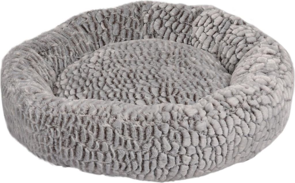 Flamingo Hundebett Snoozzy rund grau/schwarz, Maße: 70 x 18 cm