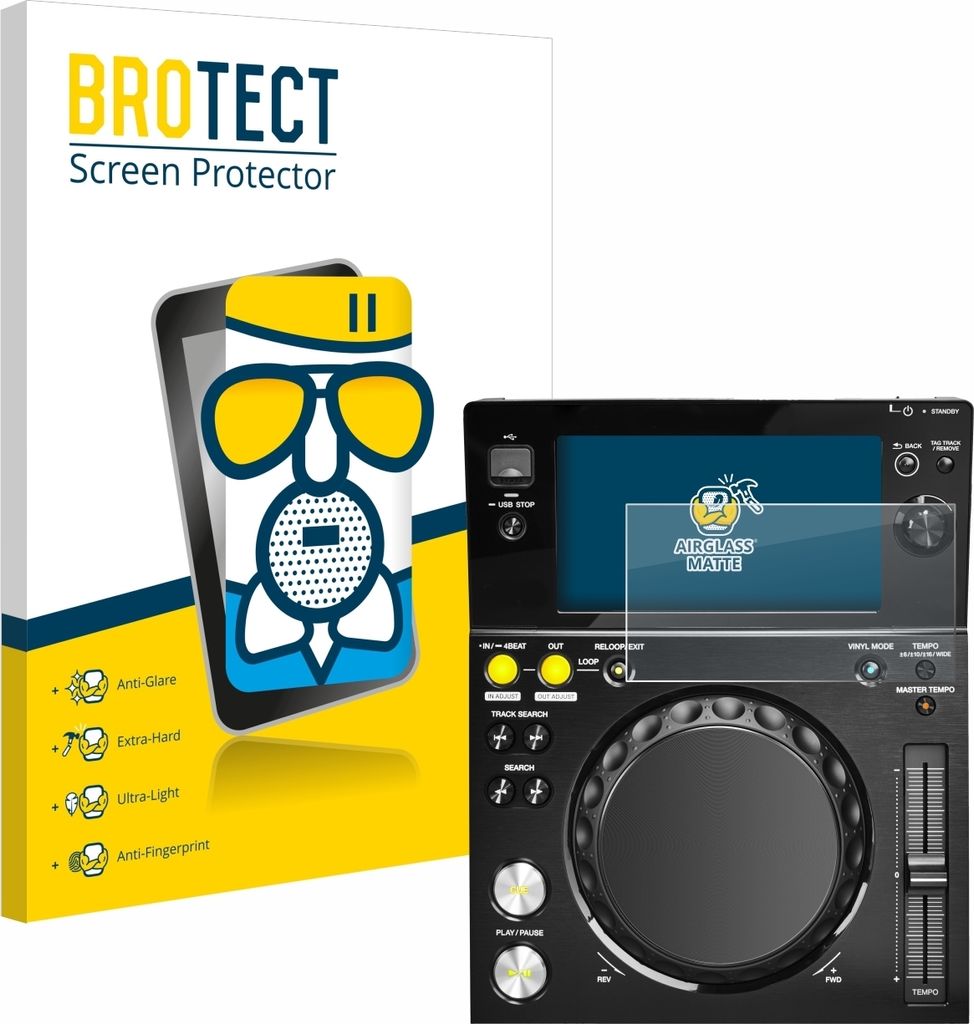 BROTECT Entspiegelungs Schutzglas für Pioneer XDJ -700 Schutzfolie Panzer Folie Glas Display Schutz matt