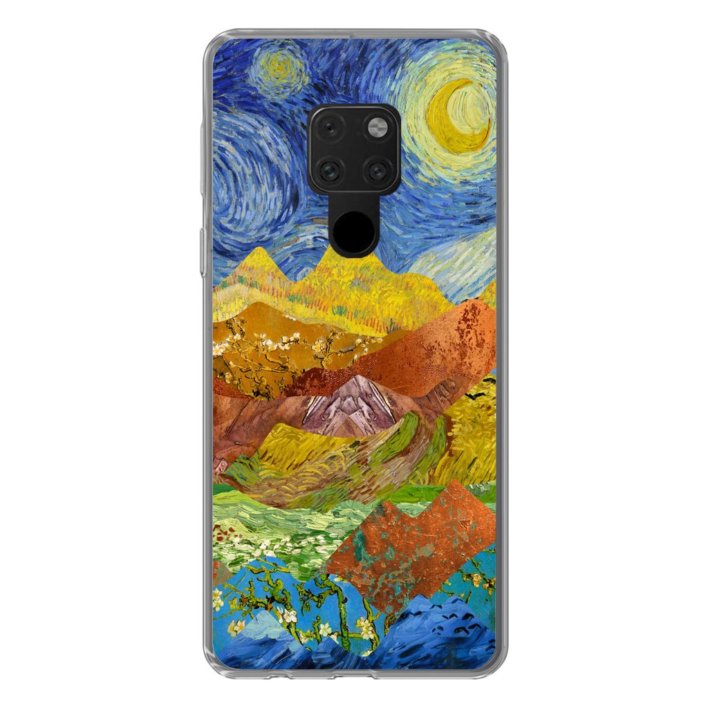 MuchoWow Handyhülle Schutzhülle Hülle für Huawei P40 Lite Alte Meister - Collage - Van Gogh Silikon Softcase Handy Hülle - Handy