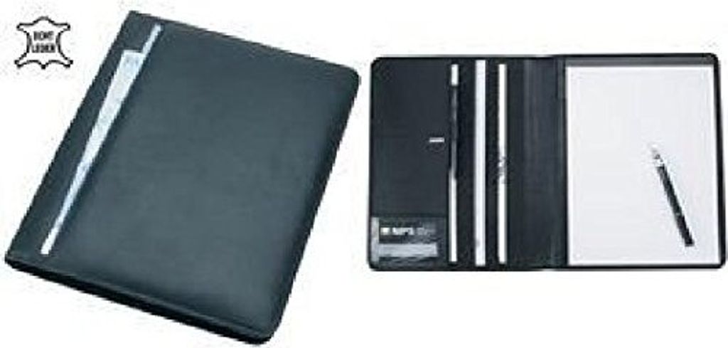 Alassio Schreibmappe "CREMONA" DIN A4 Nappa Leder schwarz Produktbild 