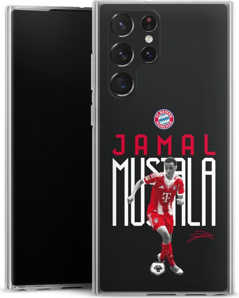 DeinDesign Handyhülle für Samsung Galaxy S22 Ultra Silikon Hülle Case Smartphone Schutzhülle FC Bayern München Offizielles Lizenzprodukt Jam...