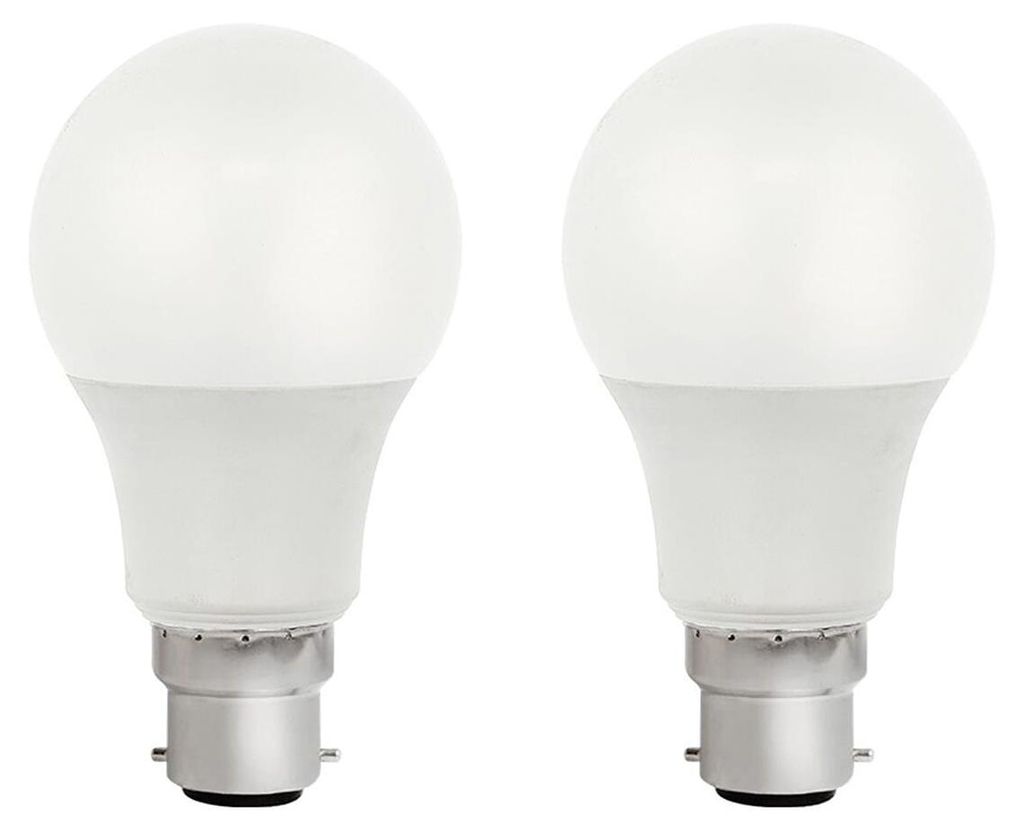 VITO LED-Lampe A60 B22 - 9 W (ersetzt 60 W) - 819 lm - 6400 K - 220-240 V - Ø 50 mm - Energieeffizient - 2 Stück