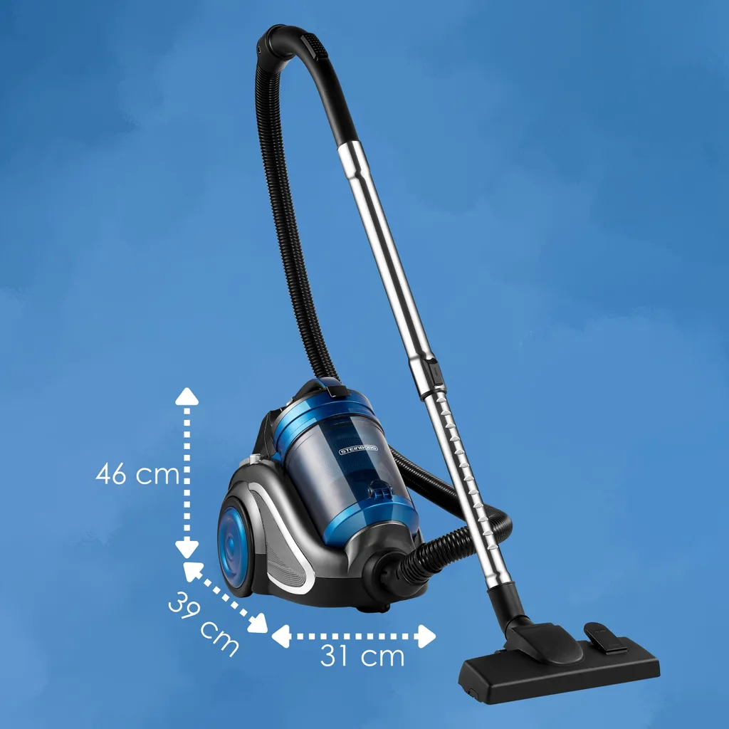 Aspirateur traîneau sans sac puissant pour maison avec tuyau 360°