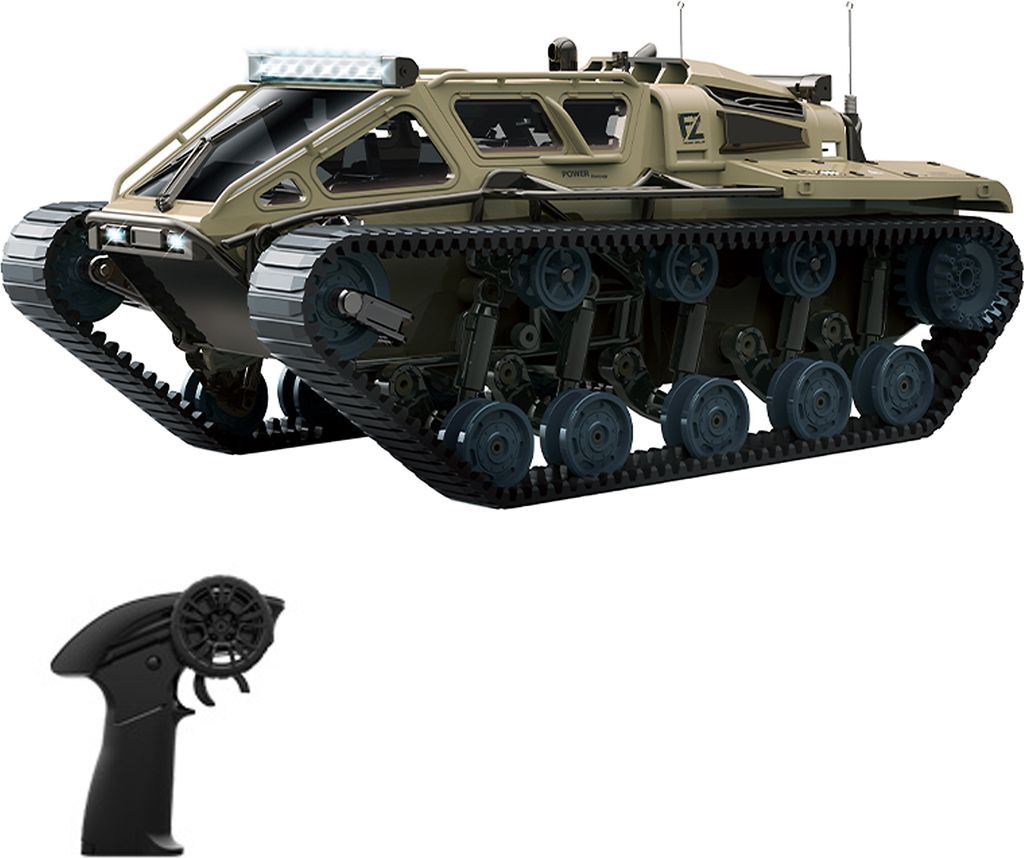 Ferngesteuerter Panzer, 2,4 GHz All-Terrain-Stunt-Spielzeugfahrzeug mit 360¡ã Drehung und LED-Leuchten, Gelaendewagen mit Kettenantrieb, Geschenk...