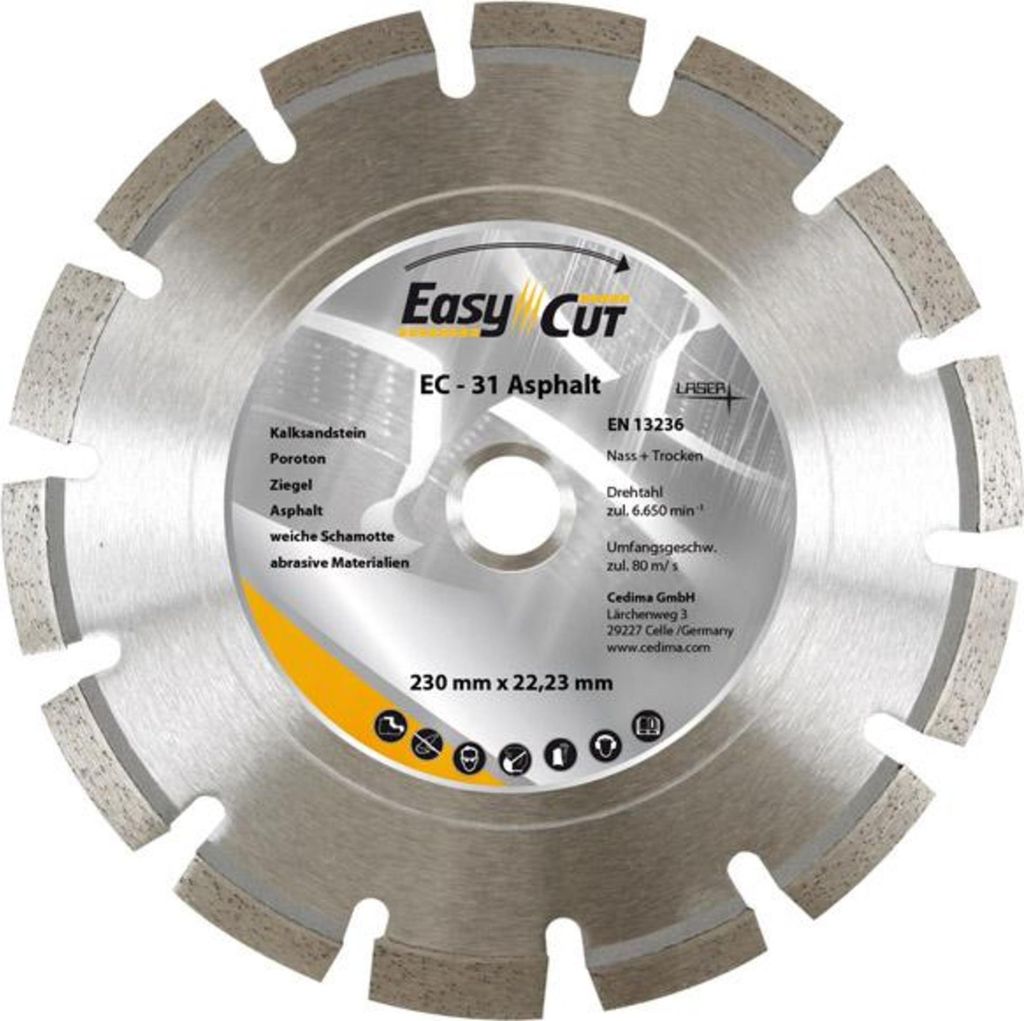 Cedima Diamant-Trennscheibe EC- 31 350 x 3,2 x 10 x 25,4 mm Produktbild 