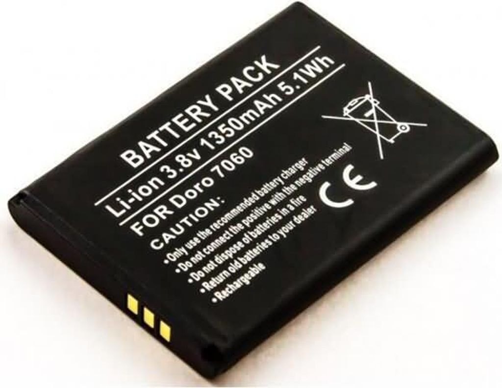 Akku für Doro DFC-0180 Li-Ion 3,8 Volt 1350 mAh schwarz