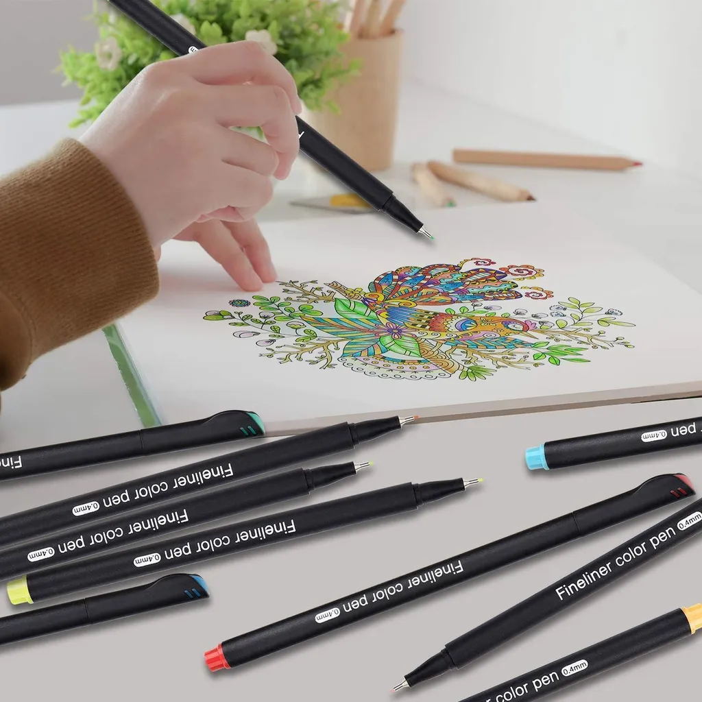 Pack de Stylos Bullet Journal 36 Couleurs DealKits Pointe Ultra-Fine