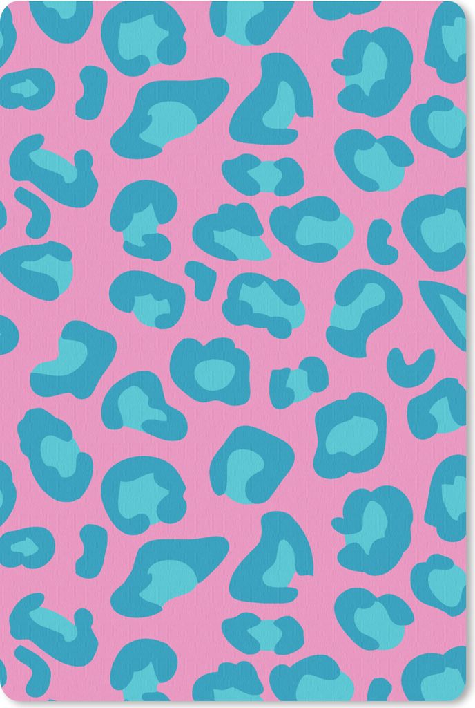 MuchoWow Mauspad Mousepad Pantherdruck - Blau - Rosa - Muster 40x60 cm - Mousepads - Maus Mat - Pad - Mausunterlage - Schreibtisch Accesoire