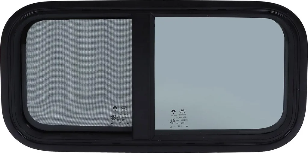 Baie coulissante de 600x300mm avec moustiquaire pour van aménagé et RV