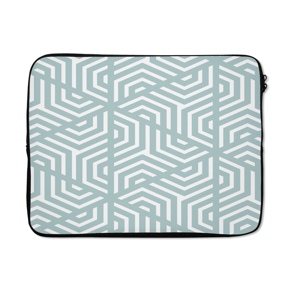 MuchoWow Laptop Hülle 17 Zoll Laptoptasche Design - Geometrie - Muster - Dreieck - Zipper - Schutzabdeckung