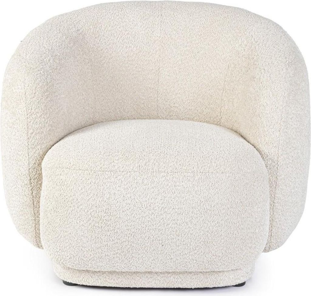 Sessel Tecla 87 x 73 x 93 cm MDF Sperrholz Polyester Polyurethanschaum Weiß