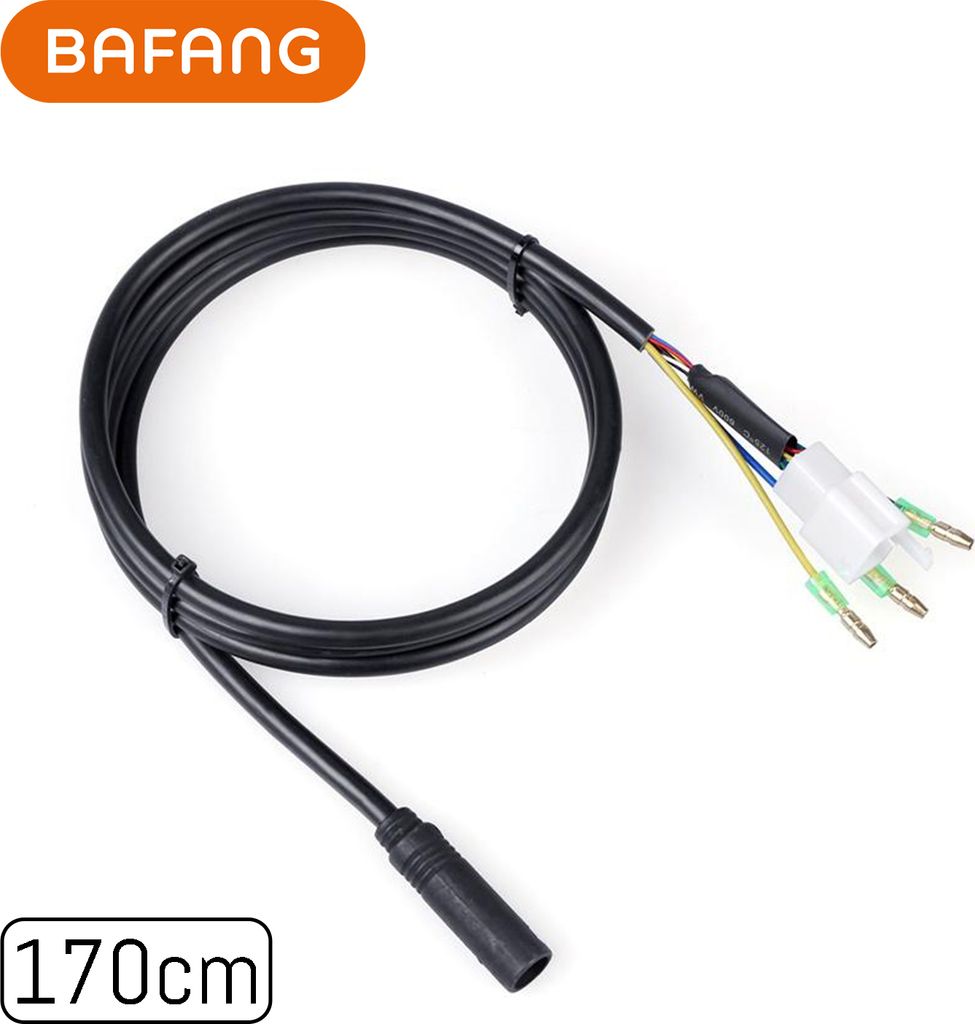 windmeile | Motorkabel für Bafang Nabenmotor, Vorderradmotor 170cm, farbcodiert, 9-Pin Buchse, Fahrrad, E-Bike, Elektro Fahrrad, Pedelec