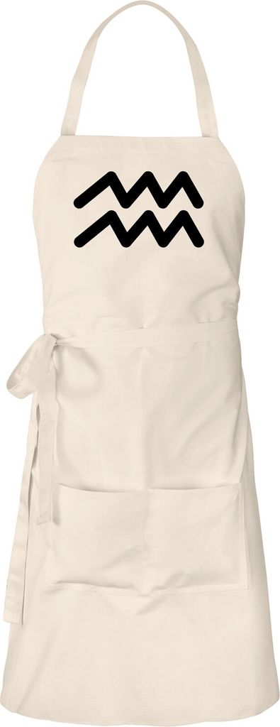 Huuraa Schürze Wassermann Sternzeichen Zeichen Natur mit Taschen Baumwolle Kochschürze Geschenkidee