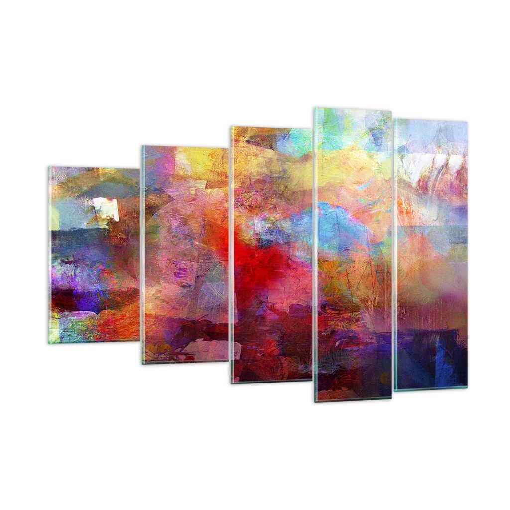 Bilder auf glas - Abstraktion modern - 150x100cm - Glasbilder - Wandbilder - Kunstdruck - zum Aufhängen bereit - Wanddekoration aus Glas - Glas Bi...