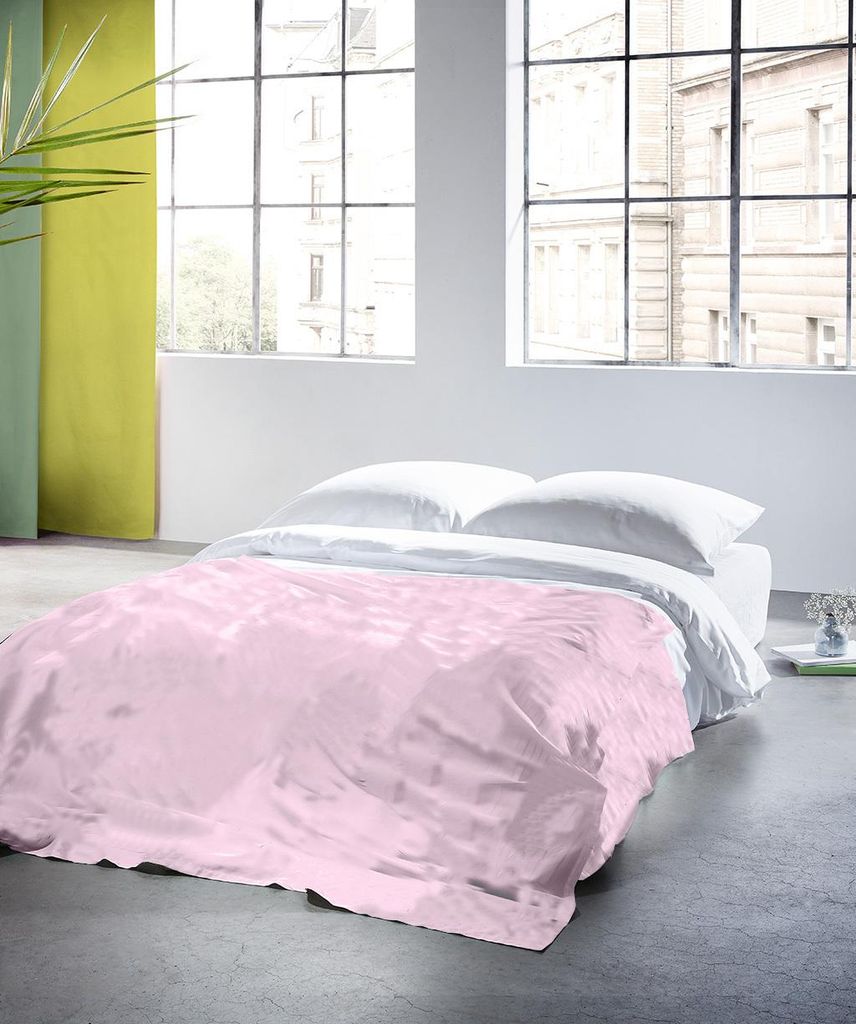 Fleuresse Multifunktionales Plaid aus Halbleinen, 4040 Pink, Größe 180x270 cm