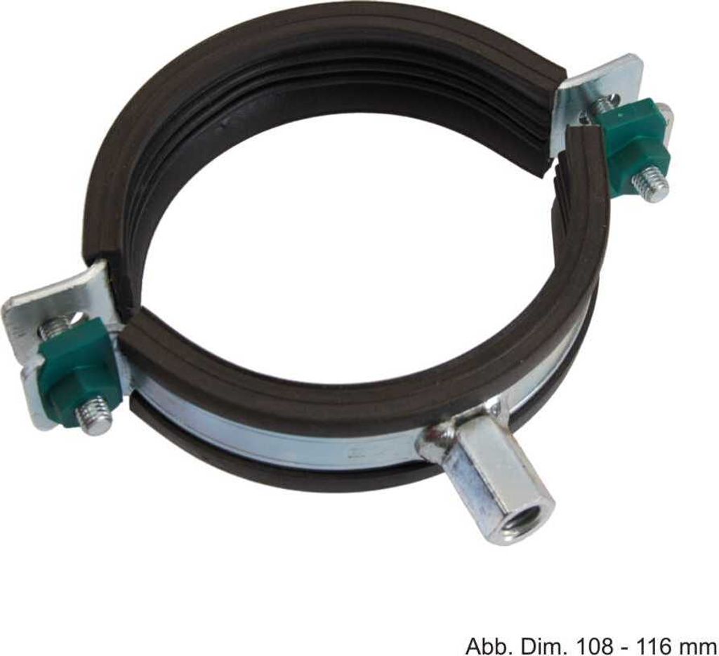 Walraven Schwerlastschelle HD1501 BUP 53-59 mm EPDM M8/M10 Zweischr.schelle
