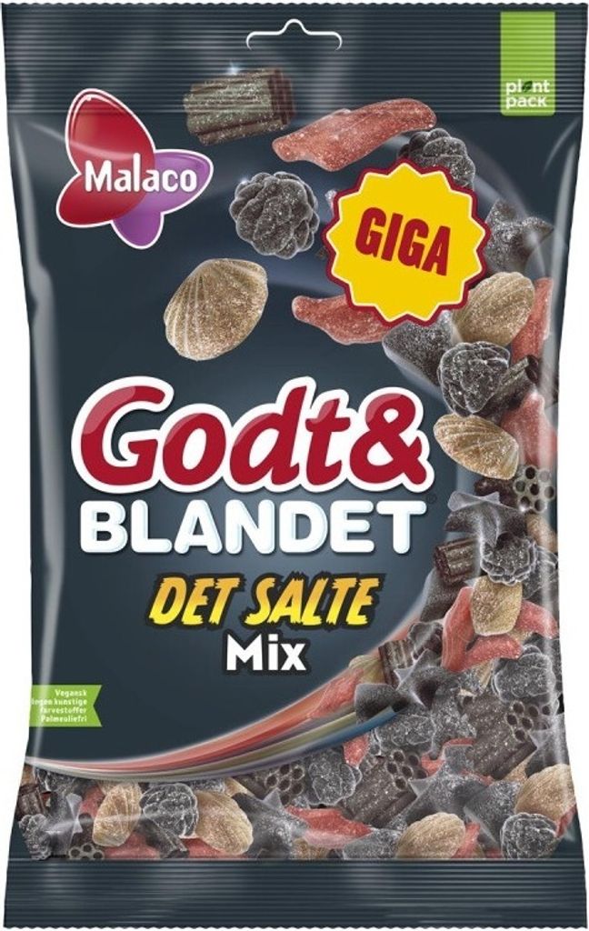 Malaco Godt & Blandet Det Salte Mix 800g - Salzige Lakritzmischung
