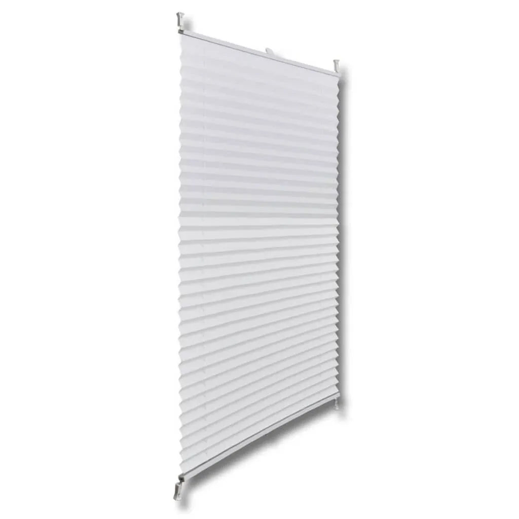 Store plissé blanc 40x150cm pour isolation visuelle et déco de bureau - 3