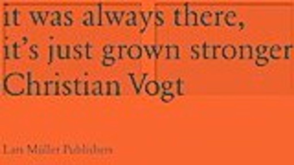 It was always there, it's just grown stronger