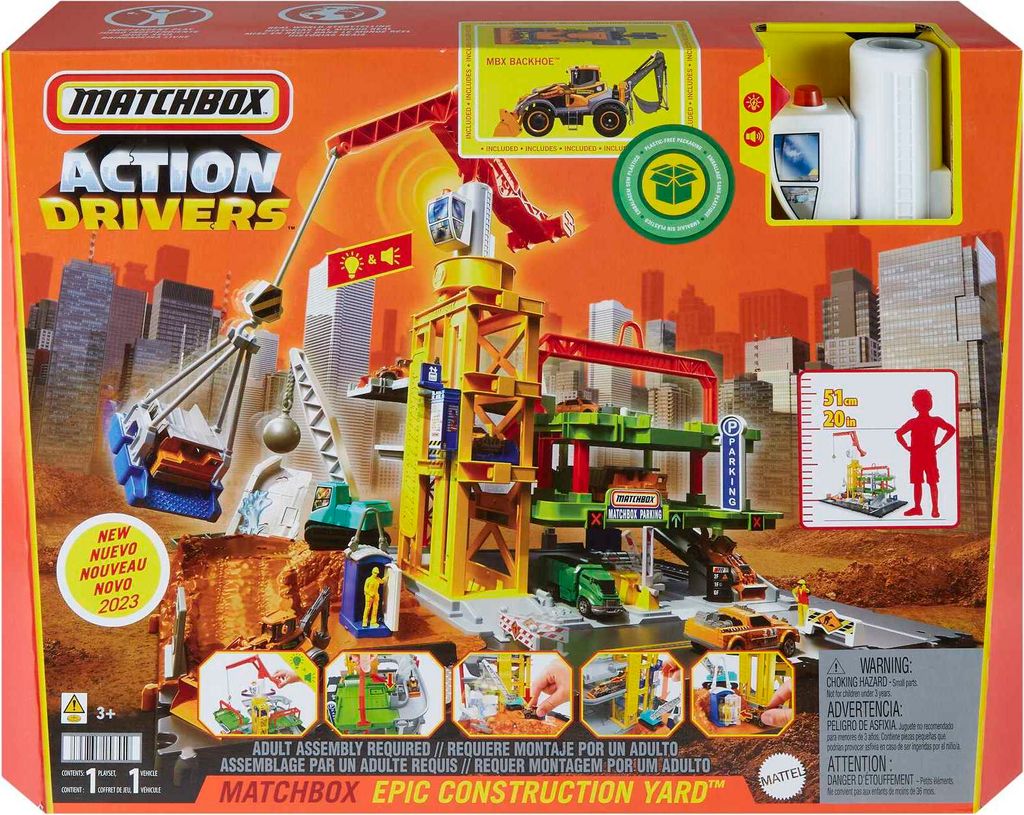 Matchbox Action Drivers Riesen Baustelle Spielset Produktbild 