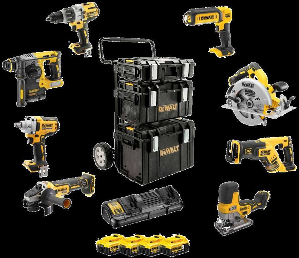 DEWALT DCK856P4 Akku Combopack, 18 V / 5 Ah (8-tlg.) Produktbild 
