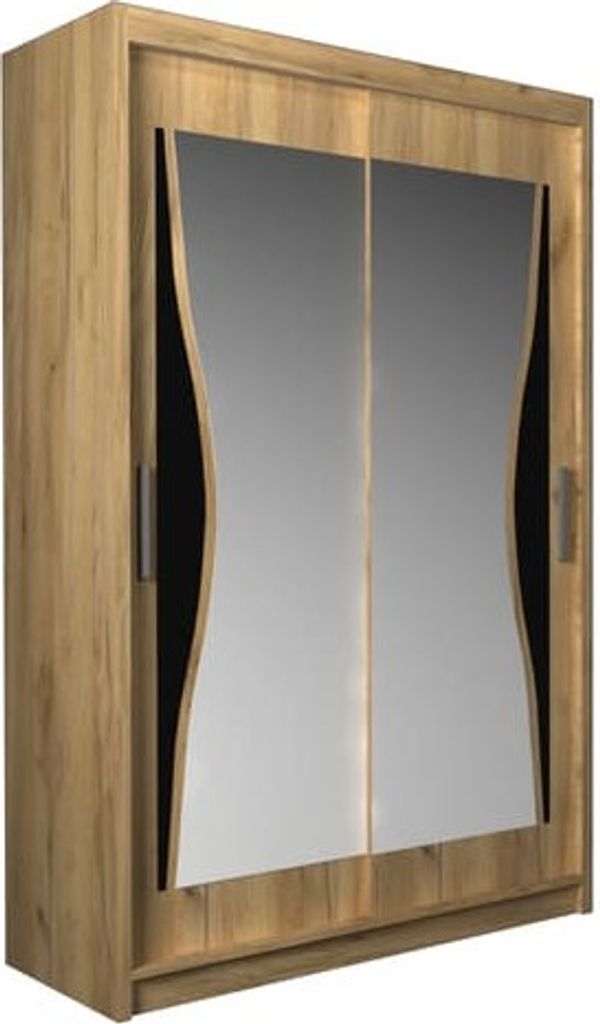 Kleiderschrank mit Spiegel Tumia 150 Braun
