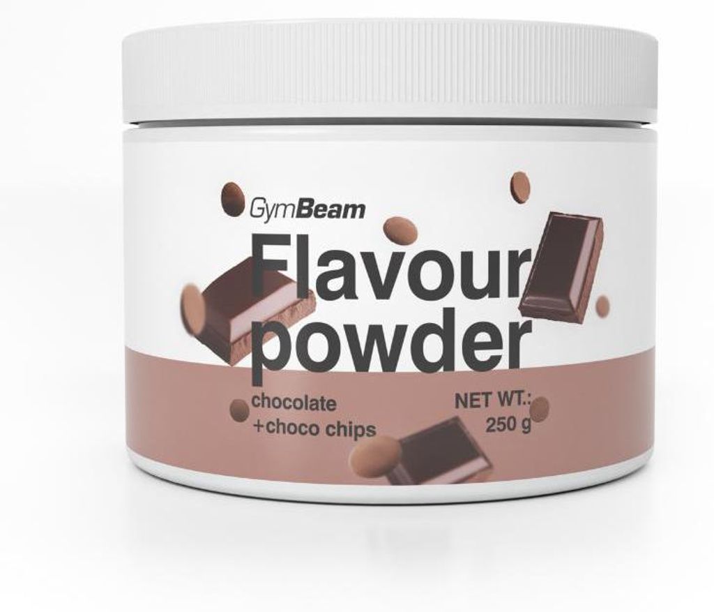 GymBeam - Flavour Powder, 250 g, Schokolade und Produktbild 