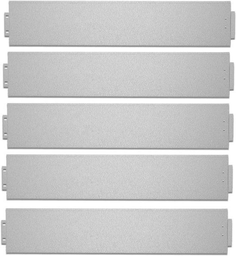 Flexibler Zaun für den Garten - 5 Stück x 100x15cm - Rostfreier Stahl in Silberfarbe
