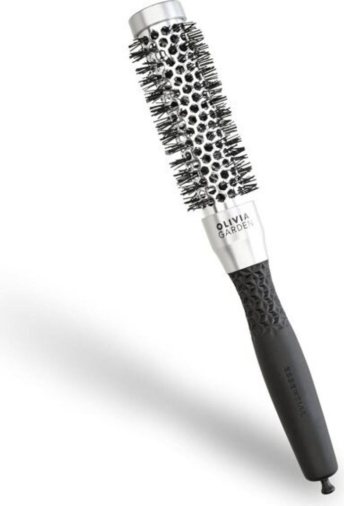 Olivia Garden Essential Blowout - Silberne Haarbürste 25 mm