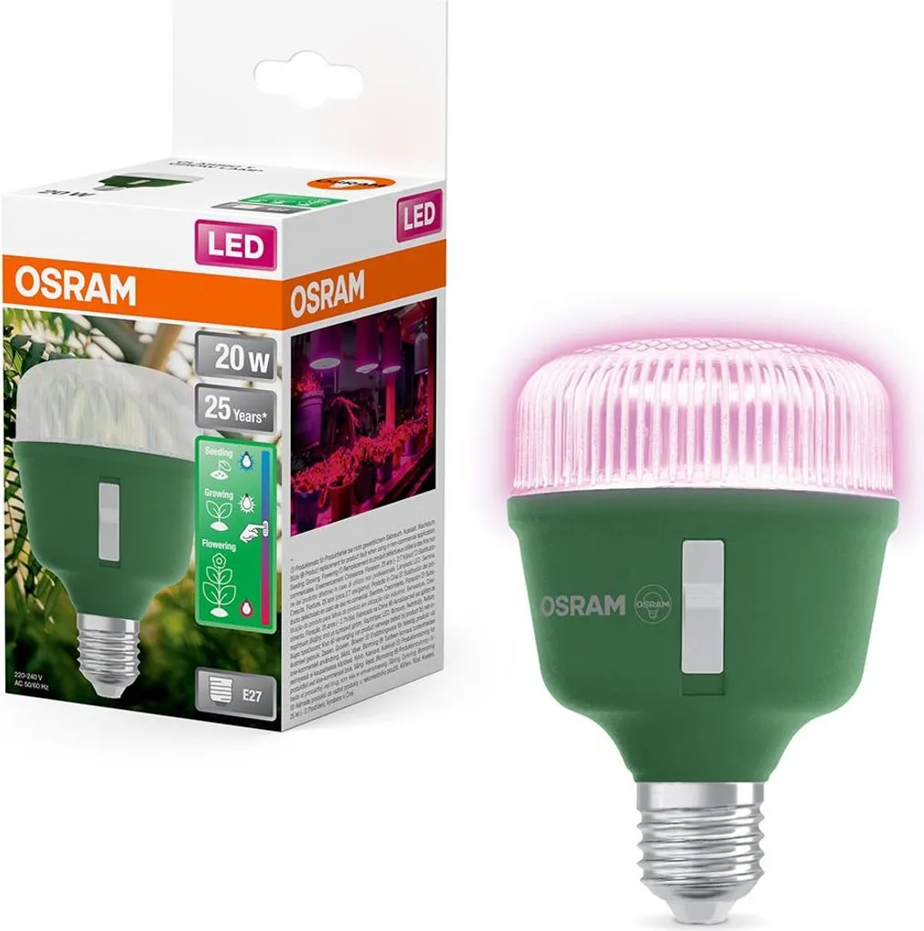 OSRAM 4058075845800 Lampe de croissance LED E27 20W pour plantes
