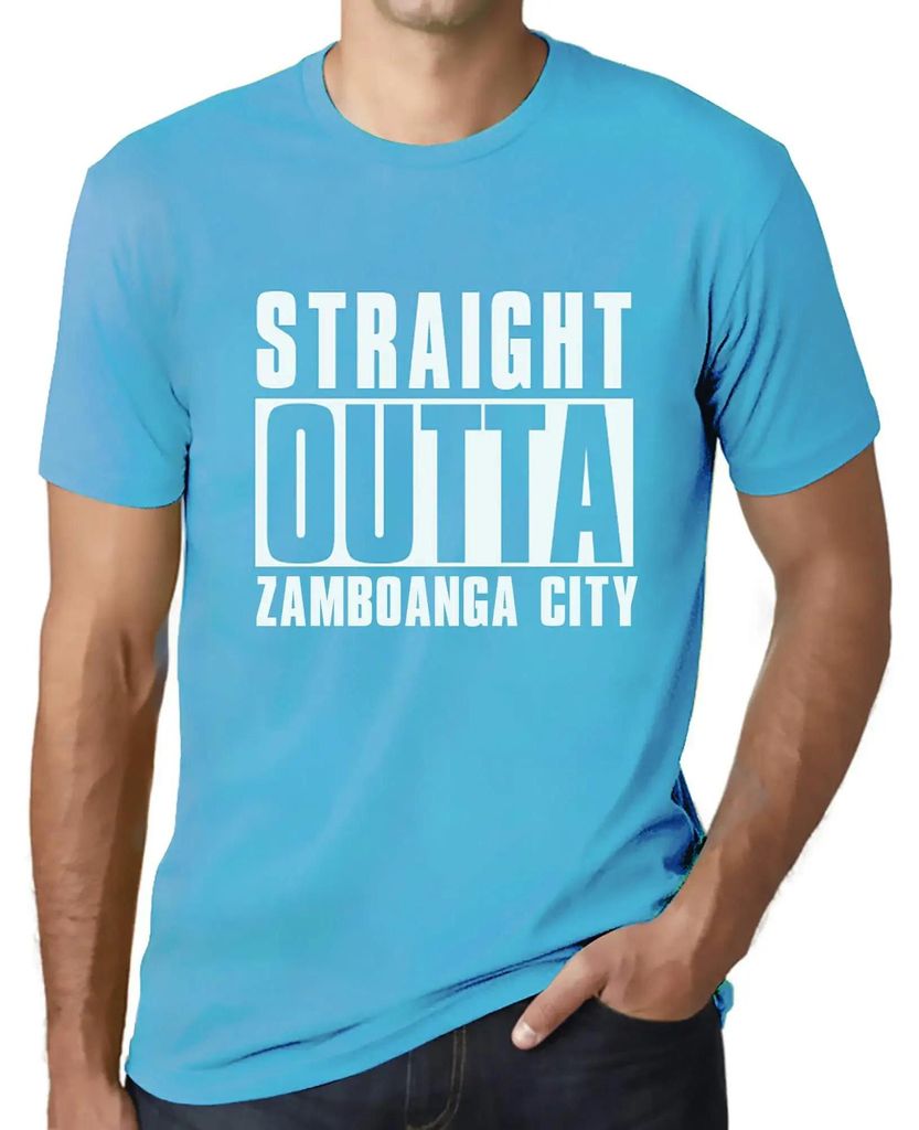 Herren Grafik T-Shirt Direkt aus der Stadt Zamboanga – Straight Outta Zamboanga City – Öko-Verantwortlich Vintage Jahrgang Kurzarm Lustige Druck