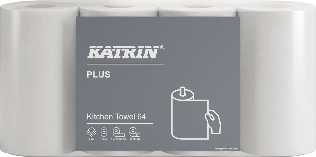 Reinigungstücher Küchenrolle KATRIN 3-lagig, 0999_36 weiß 4 Produktbild 