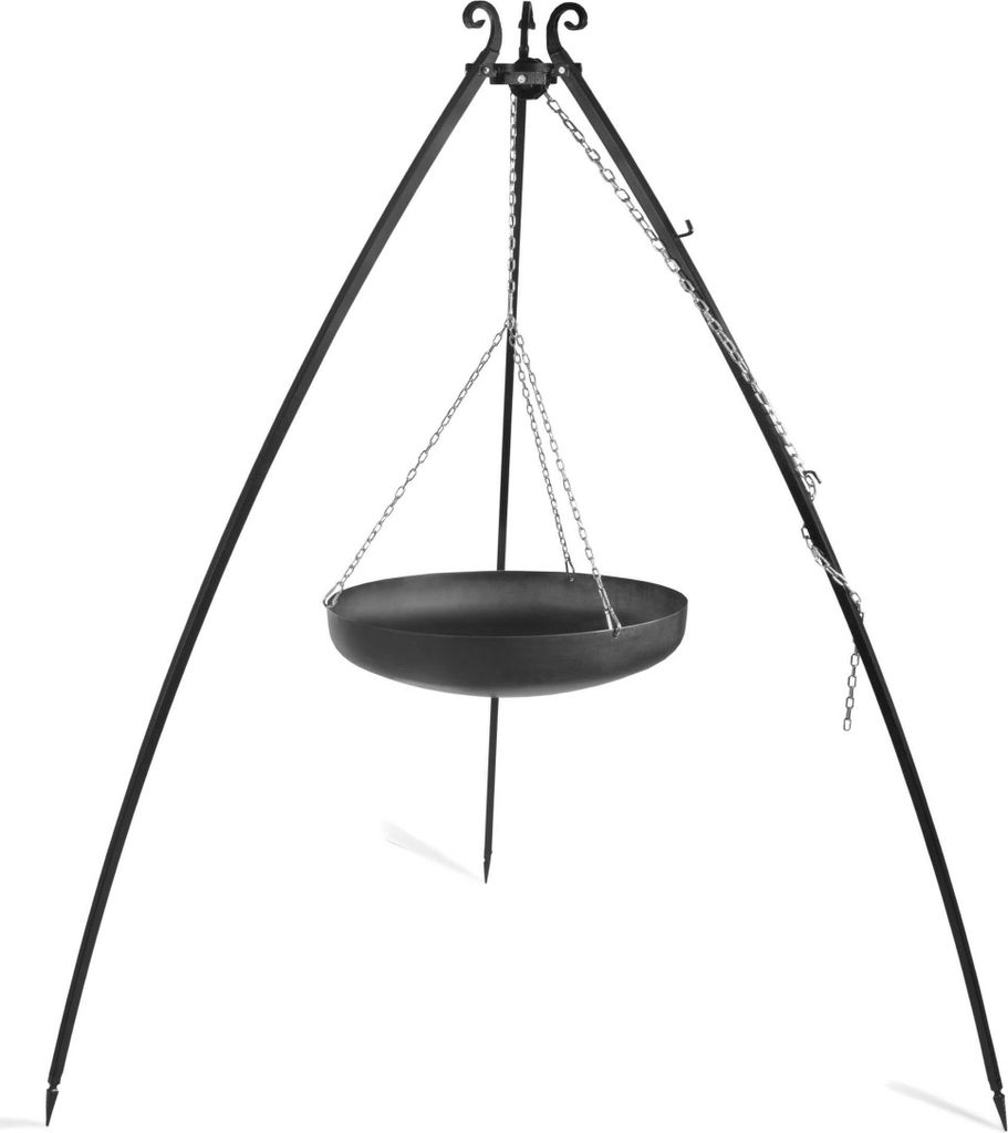 Schwenkgrill Wok BÜTOW am Dreibein, 200 cm Höhe, Rohstahl, in verschiedenen Größen