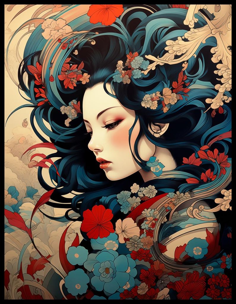 Plakat 50x65cm Flüsterin im Garten