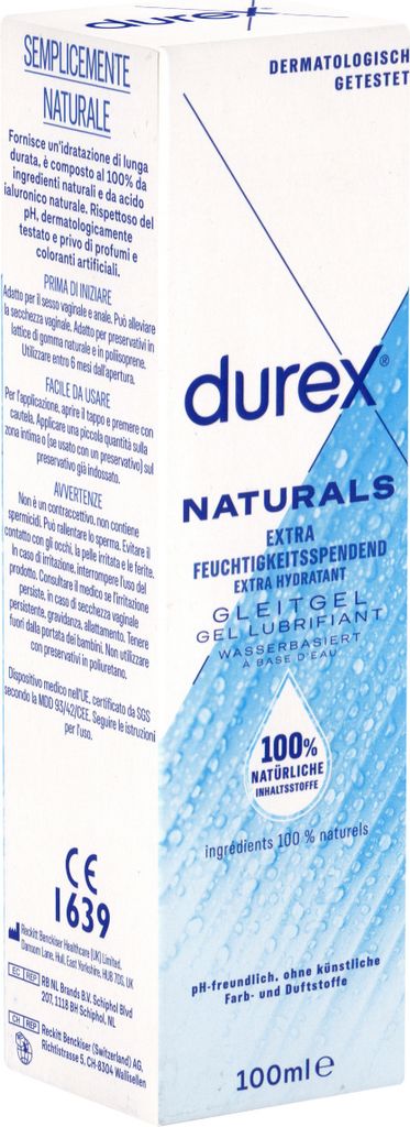utilisation plug anal Durex Naturals Gleitgel 100ml