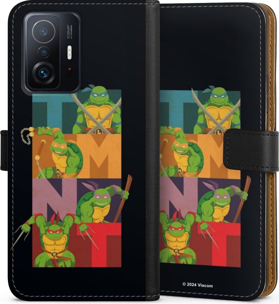 DeinDesign Klapphülle für Xiaomi 11T Pro 5G Handytasche Lederhülle Tasche Fanartikel Offizielles Lizenzprodukt Teenage Mutant Ninja Turtles