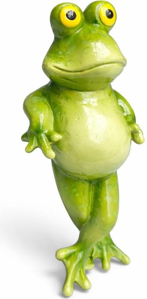 Lustiger Frosch Dekofigur aus Polyresin – frech & dekorativ (13 cm)