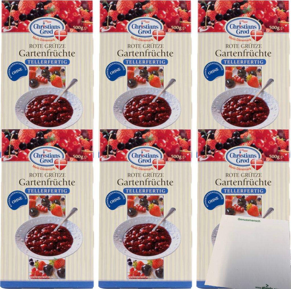Chr.Grod Grütze Gartenfrüchte Tellerfertig 6er Pack (6x500g Produktbild 
