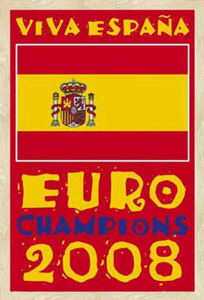 Poster Football Viva Espana avec Cadre Shinsuke Maxi MDF Chêne 61x91,5cm